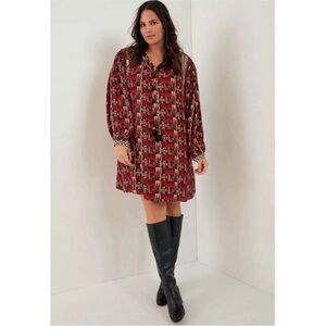 Verb Pallavi Singhee (Anthropologie) Sarah Tunic Dress SZ 1X EUC